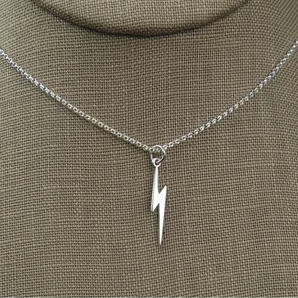 Silver Lightning Bolt Harry Potter Necklace